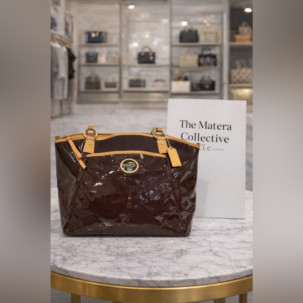 Coach Peyton Embossed Patent Leather Tote